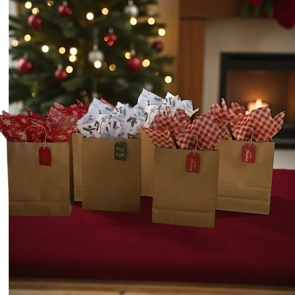 XMAS 2  1 Set of 3 Gift Bags-All in One Festive Gift Bag Set